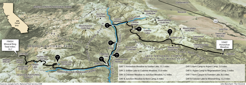 Sierra Hike Map